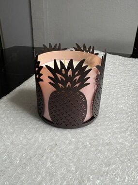 Sonoma pineapple-themed candle holder